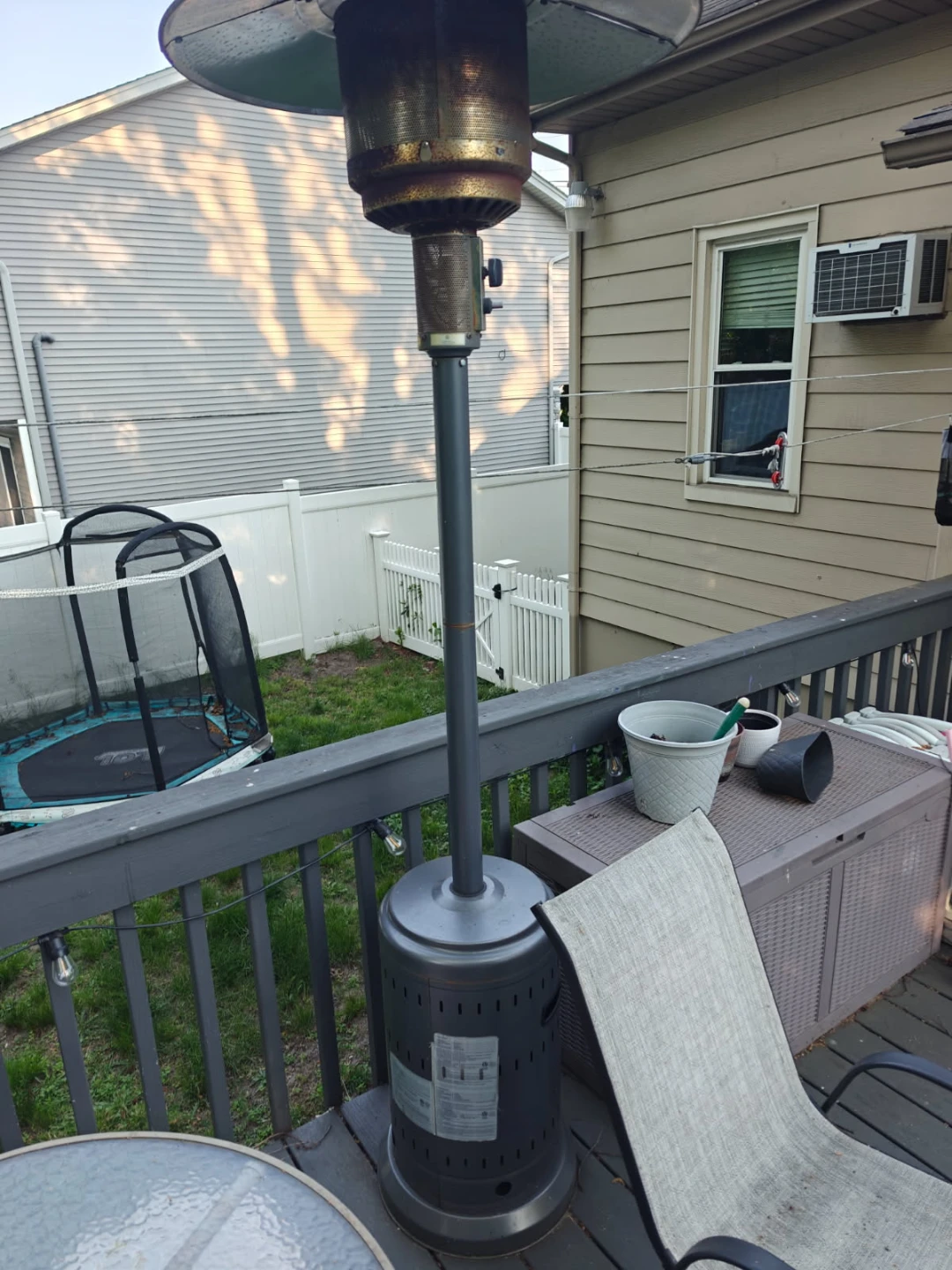 Outdoor Patio Heater with empty propane tank $75