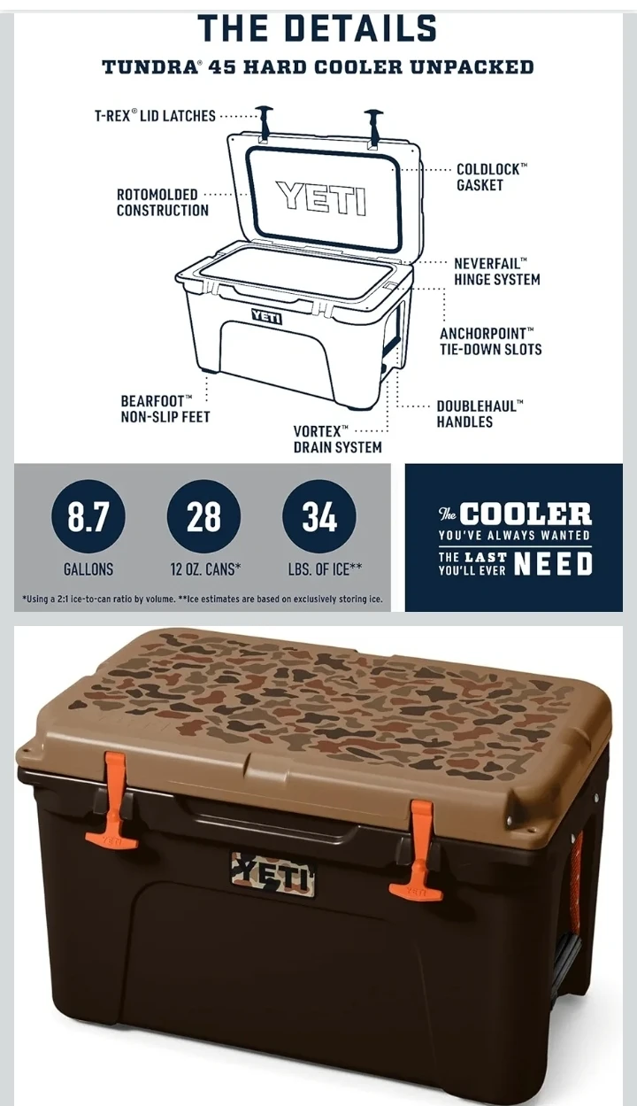 Yeti Tundra 45 Cooler - Wetlands Camo - photo 4