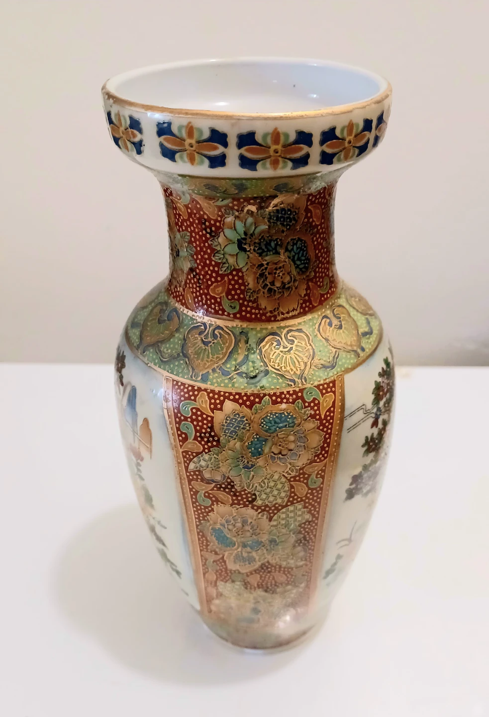 Vtg Hand Painted Satsuma Vase - photo 4