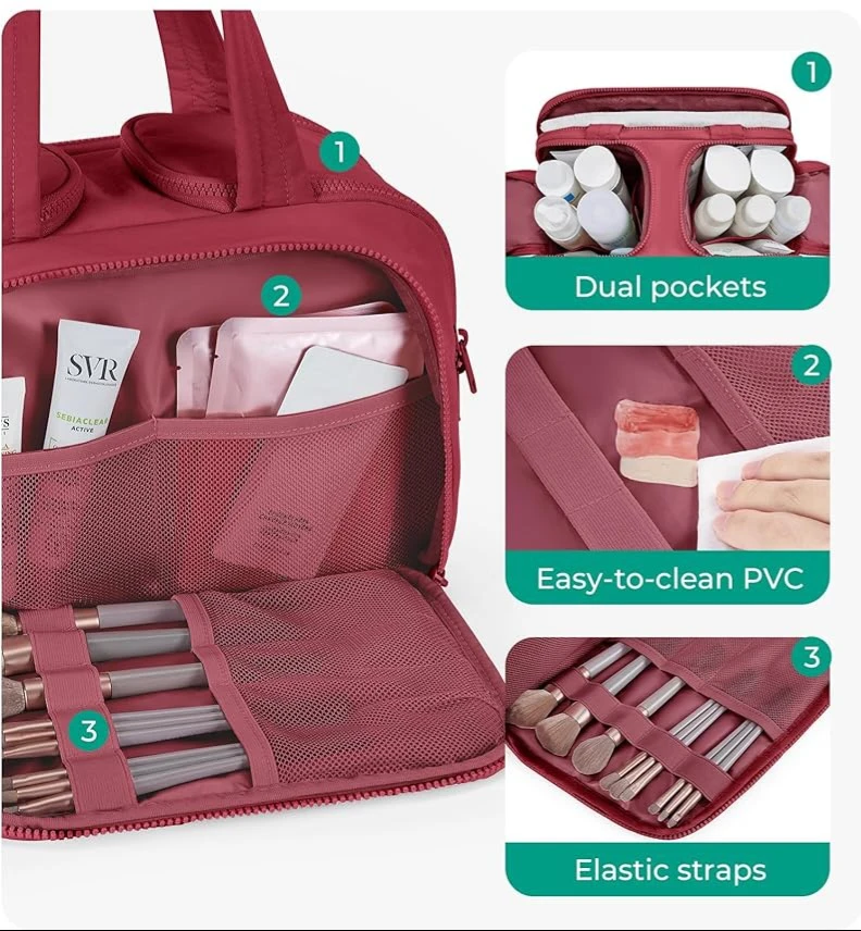 BAGSMART Toiletry Bag Large Organizer Red - photo 3