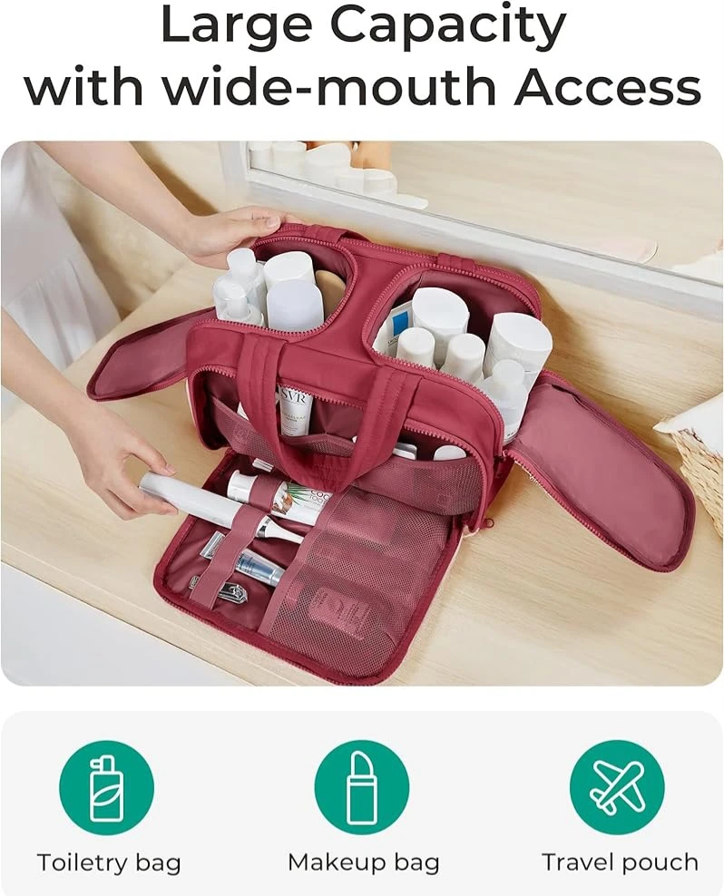 BAGSMART Toiletry Bag Large Organizer Red - photo 5