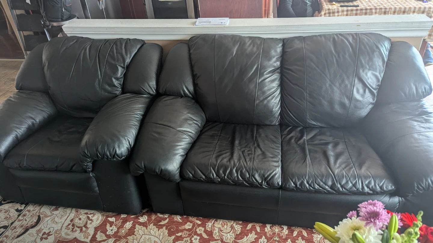 Black Leather Sofa