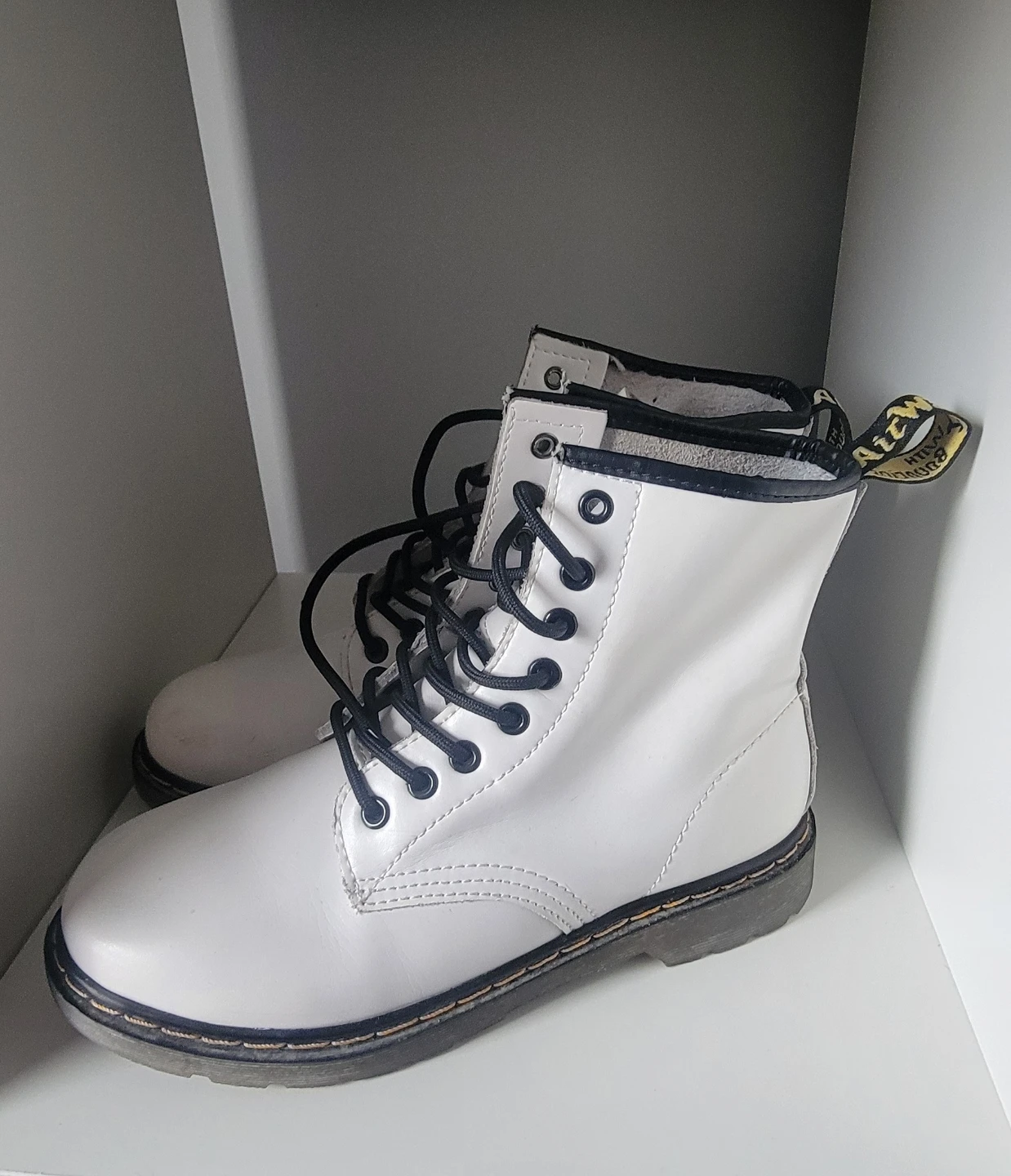 White Dr. Martens Boots