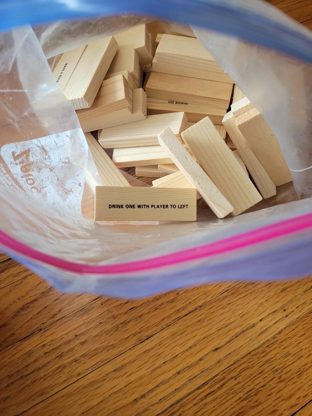 Custom Jenga Blocks with Game Instructions
