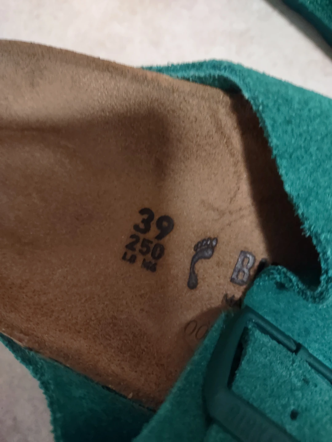 Birkenstock Arizona Teal Suede Sandals Size 39 (women's size 8) - photo 3