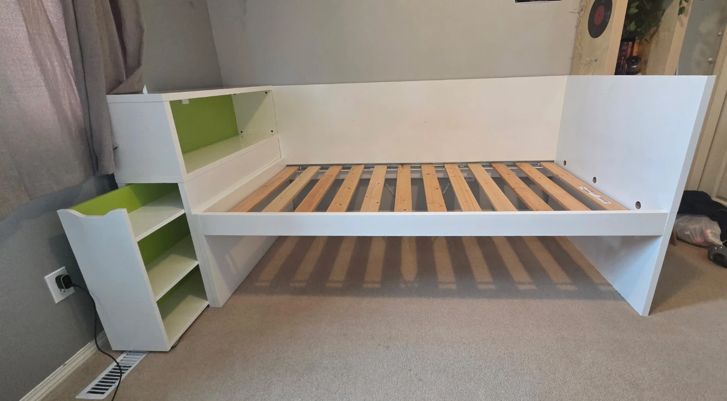 White Daybed with Shelving - photo 2