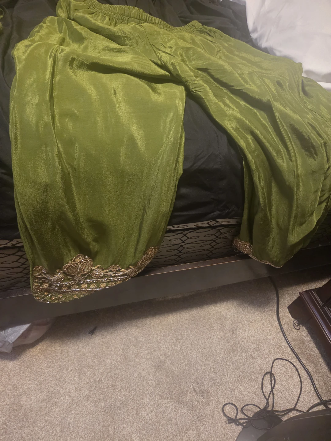 Embellished Green sharara