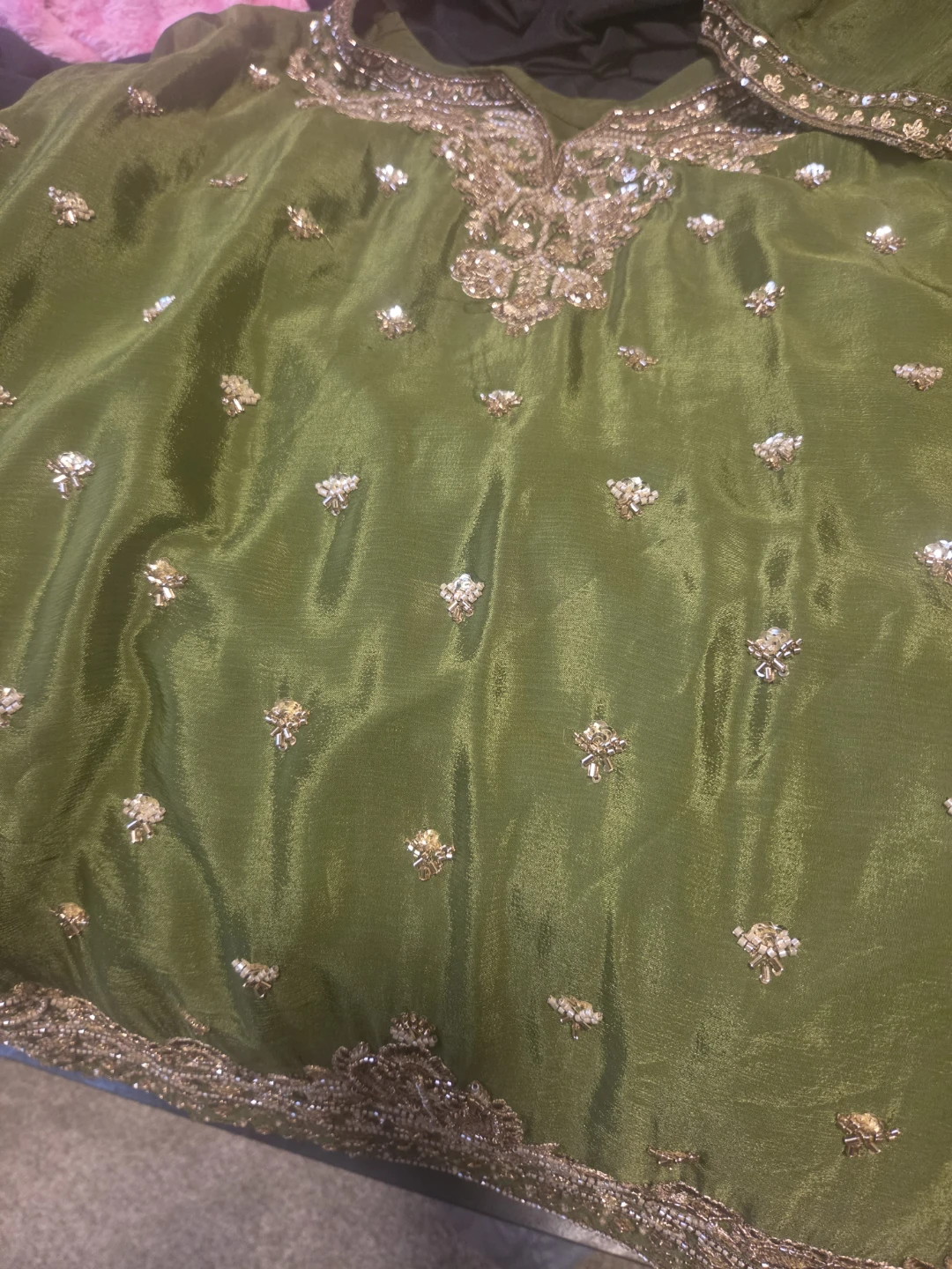 Embellished Green sharara - photo 2