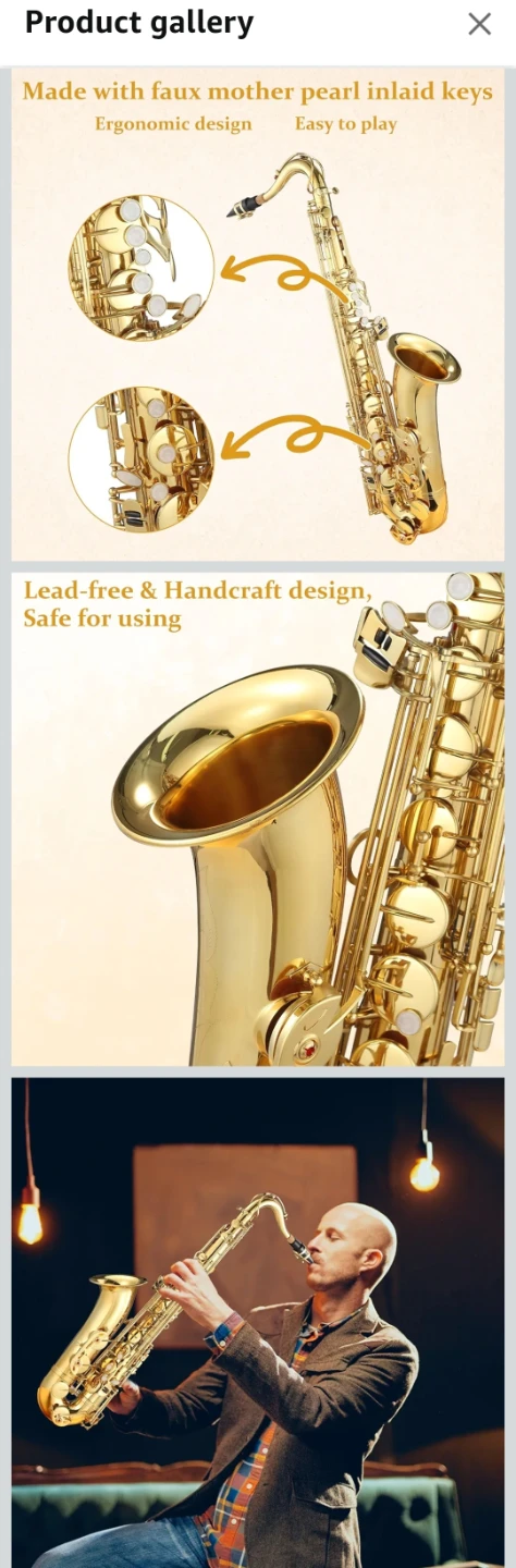 Garvee AS200 B Flat Tenor Saxophone – Complete - photo 5