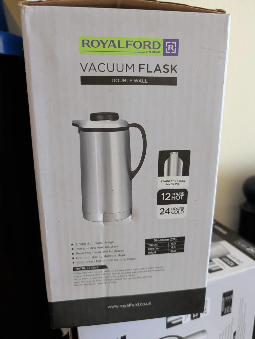 Royalford Stainless Steel Vacuum Flask - photo 2