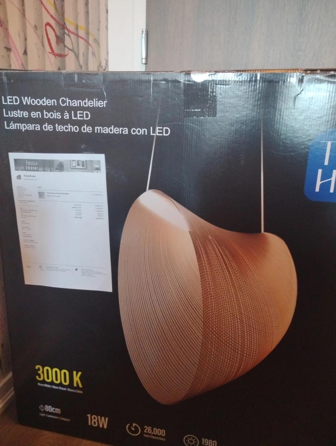 Tissa Home LED Wooden Chandelier
