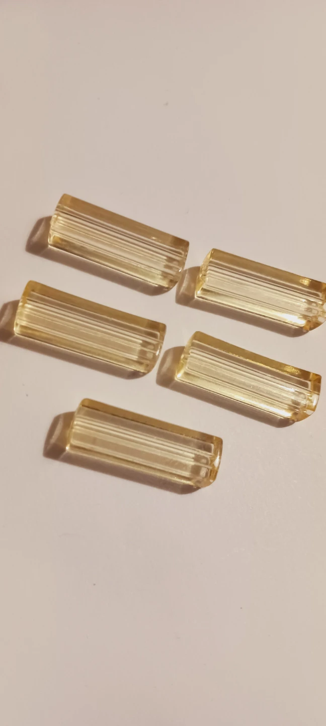 Set of 5 Translucent Yellow Lucite Beads for jewelry making - photo 3