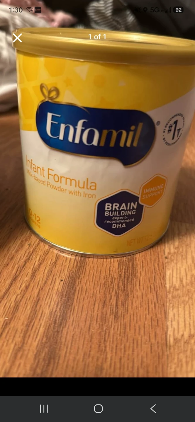 Enfamil Formula Yellow Can