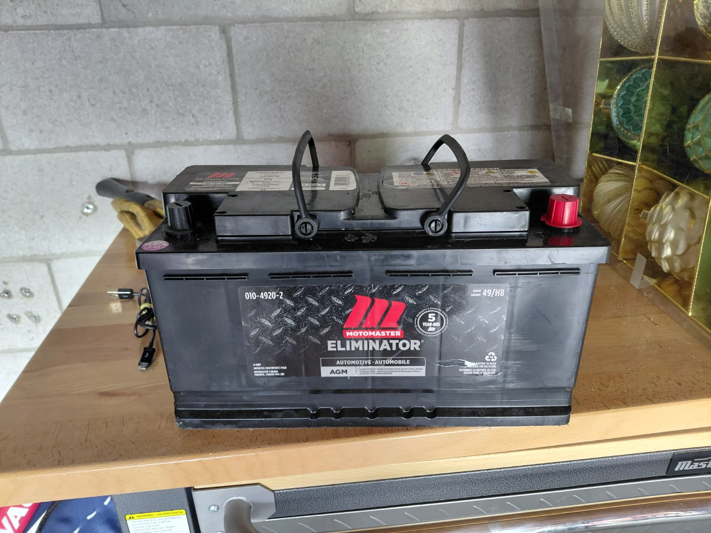 Motomaster Eliminator Automotive AGM Battery 49/H8