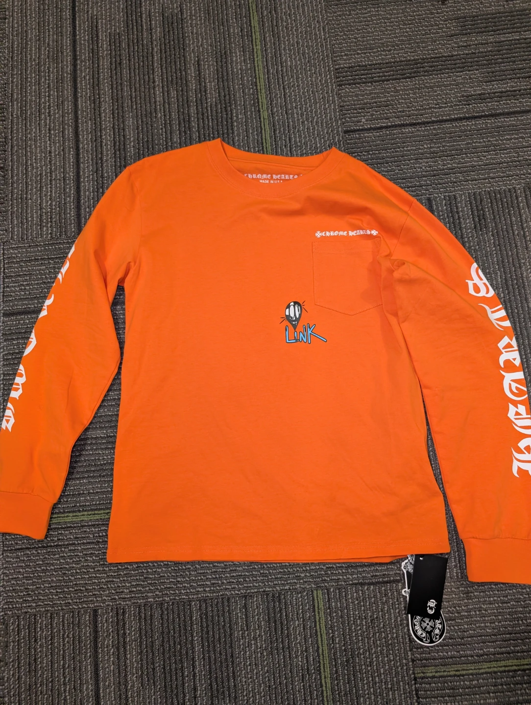Chrome Hearts Long Sleeve Orange T-Shirt