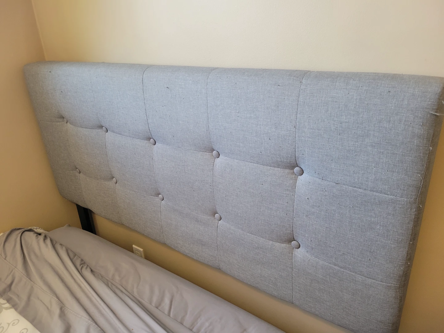 Grey Tufted Headboard - photo 2