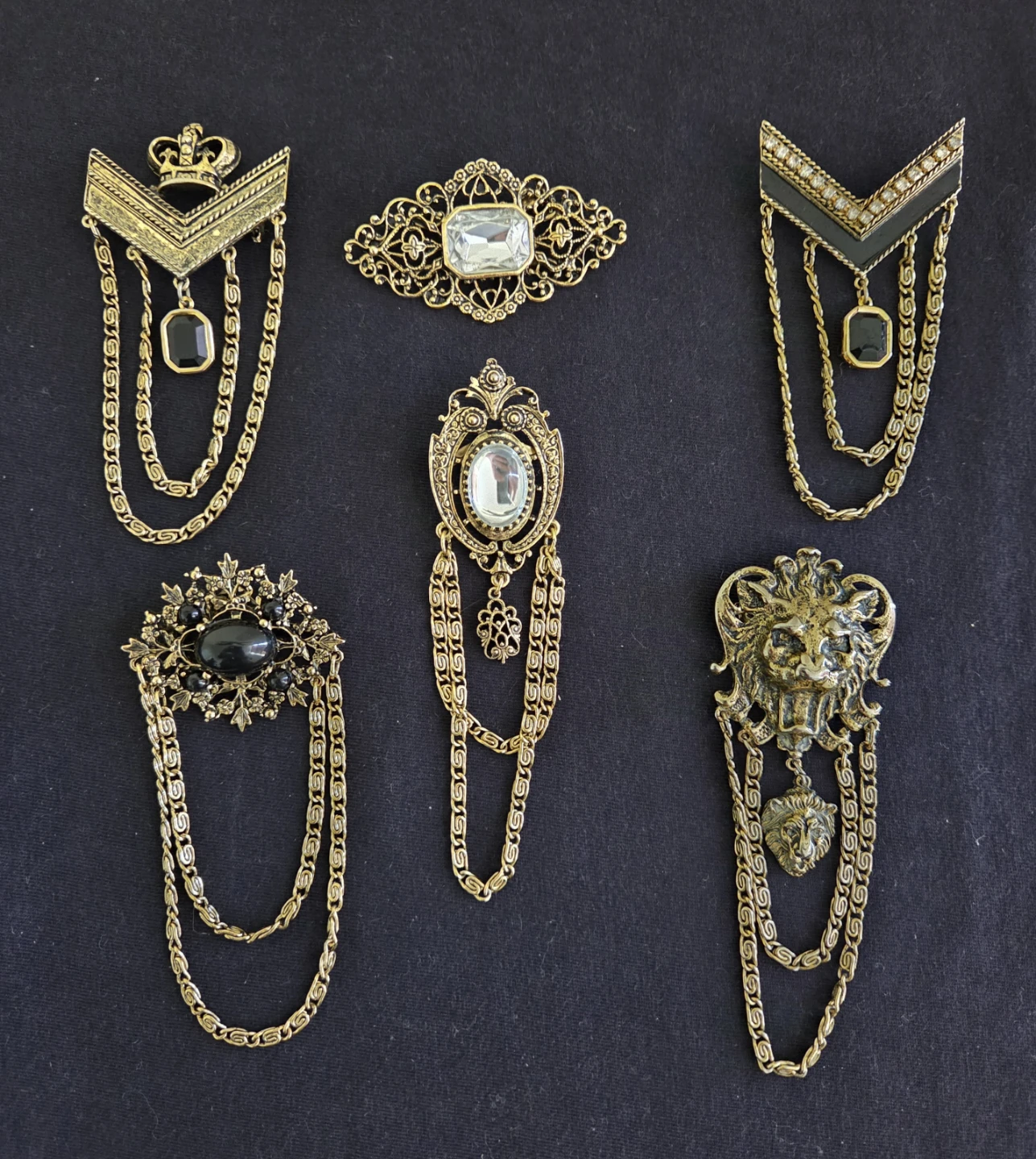 Vintage Victorian-Revival  Brooch Pin Collection