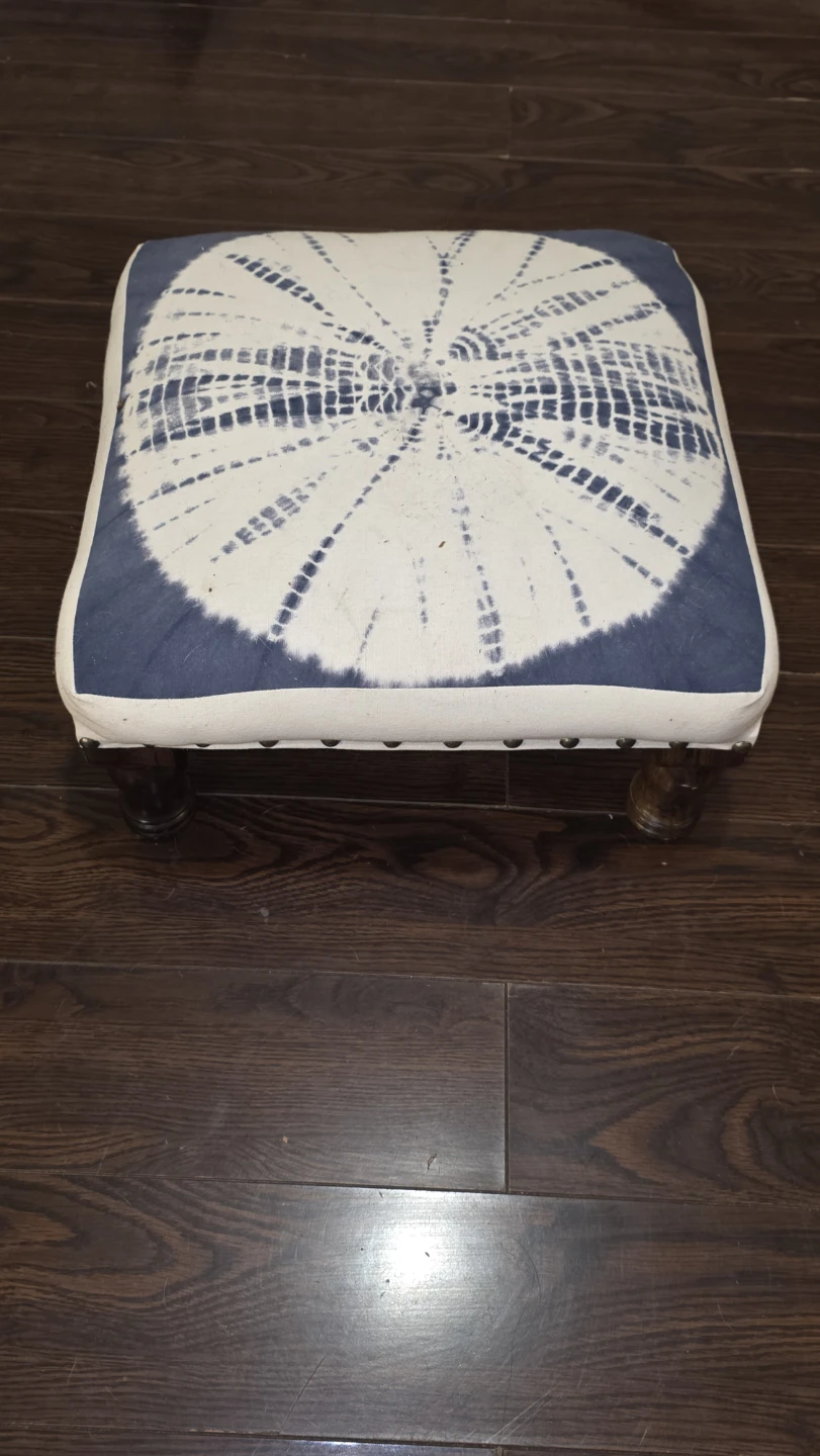 Tye-Dye Square Footstool
