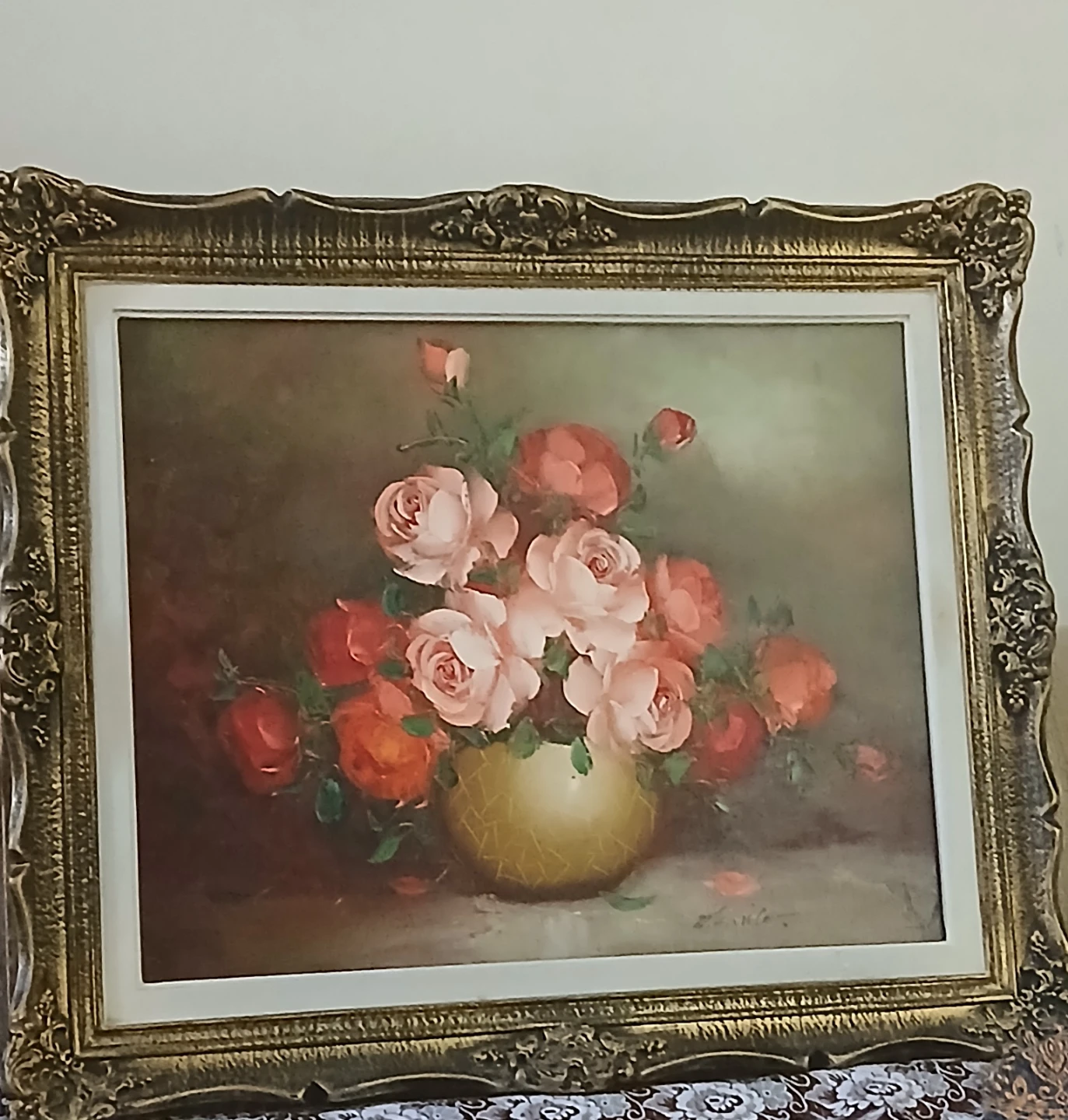 Framed Floral Oil Painting - photo 2