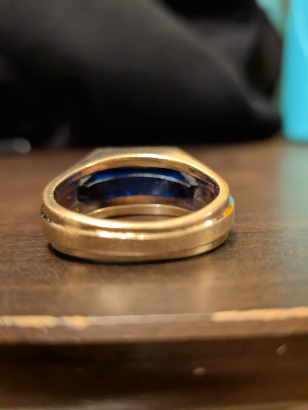 Gold Ring with Sapphire 10k gold - photo 2
