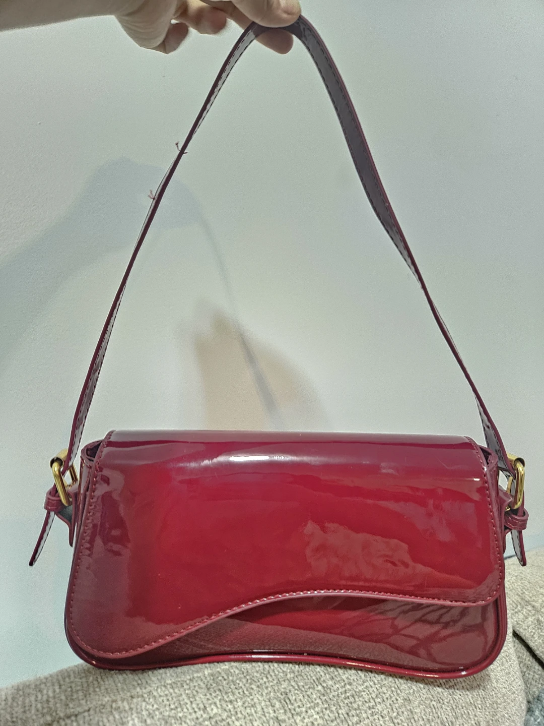 Shiny Red Shoulder Bag - photo 2