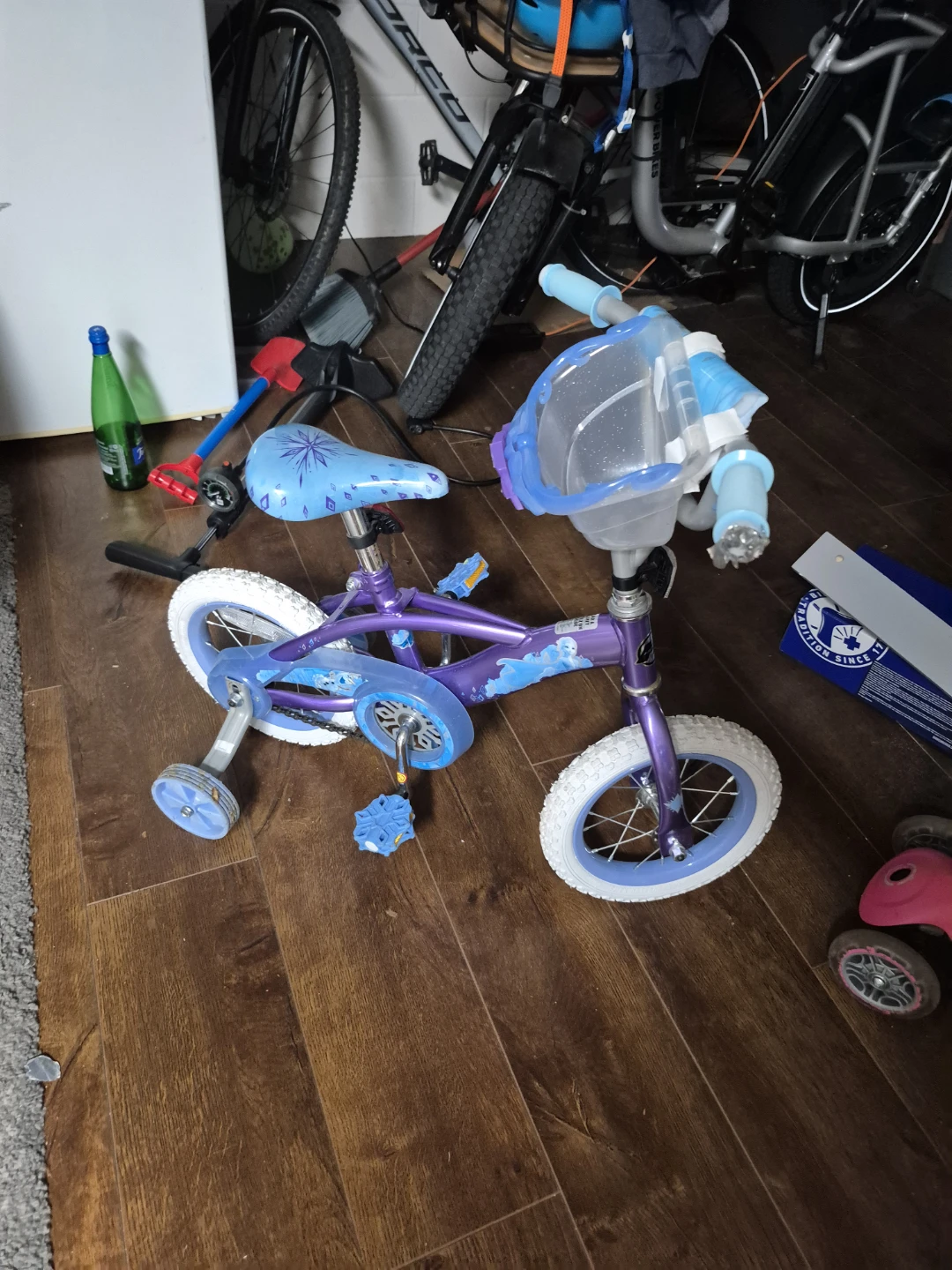 Purple Disney Frozen Kids Bike with Training Wheels - photo 2