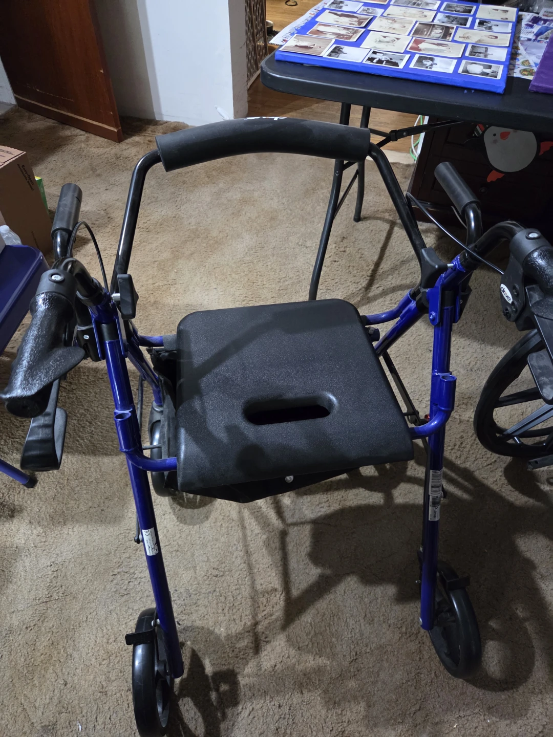 Drive Medical Blue Folding Walker with Seat - photo 4