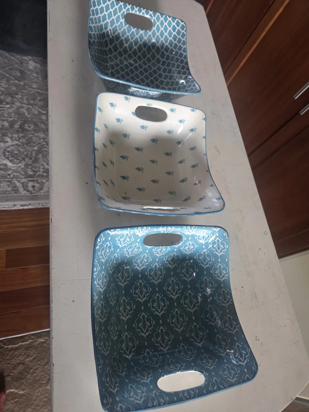 Set of 3 Ceramic Serving Bowls