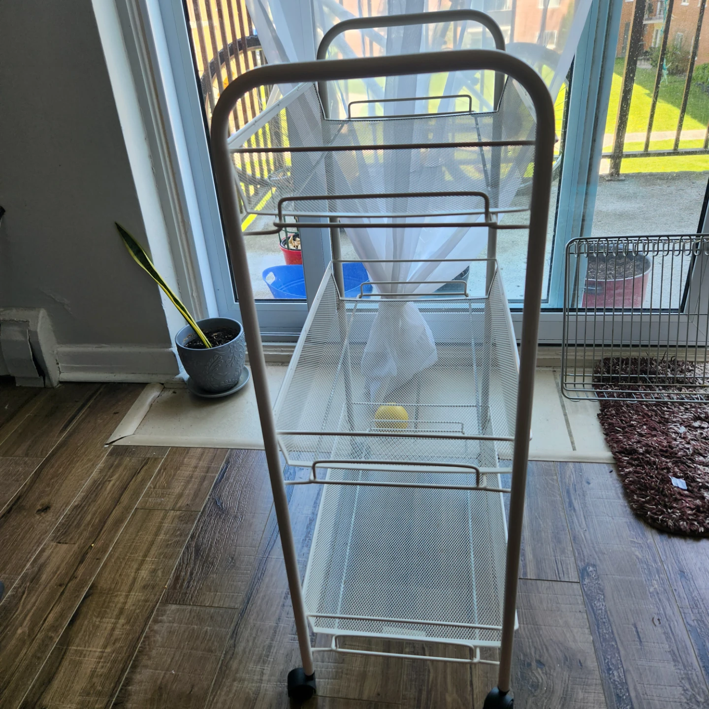 White 3-Tier Rolling Storage Cart - photo 5
