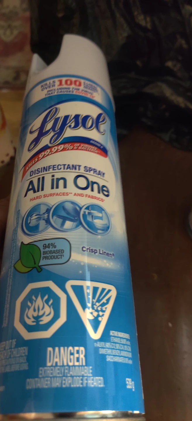 Lysol All In One Disinfectant Spray - Crisp Linen x2 - photo 2