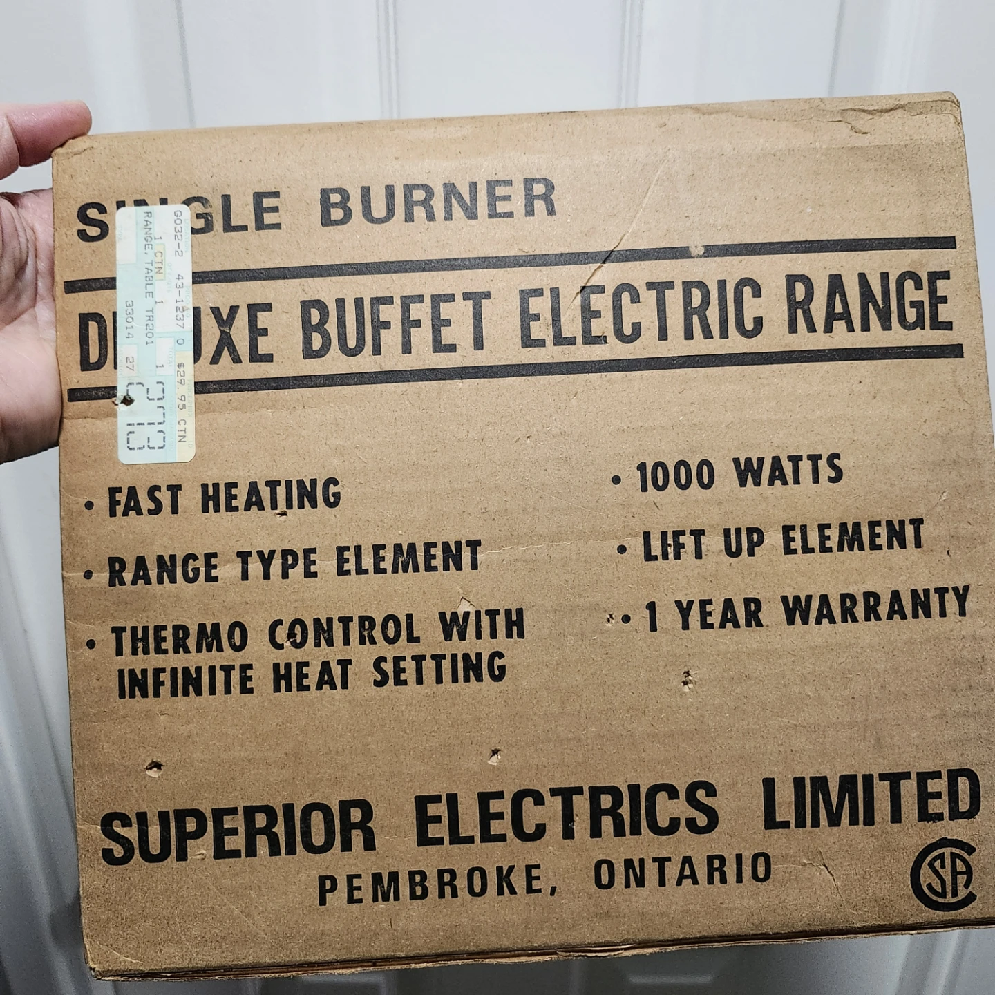 ELECTRIC SINGLE BURNER.    $12 - photo 4