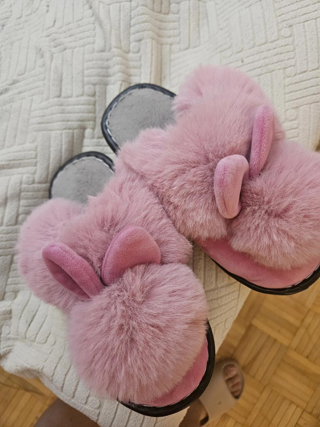 Pink Bunny Slippers
