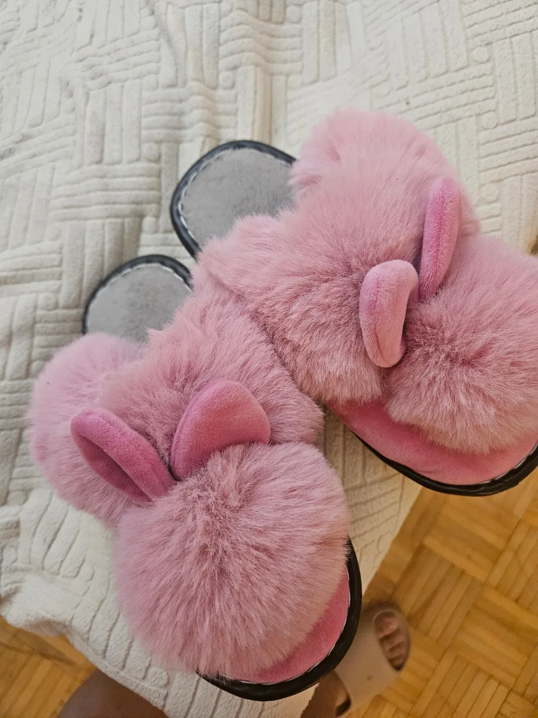 Pink Bunny Slippers