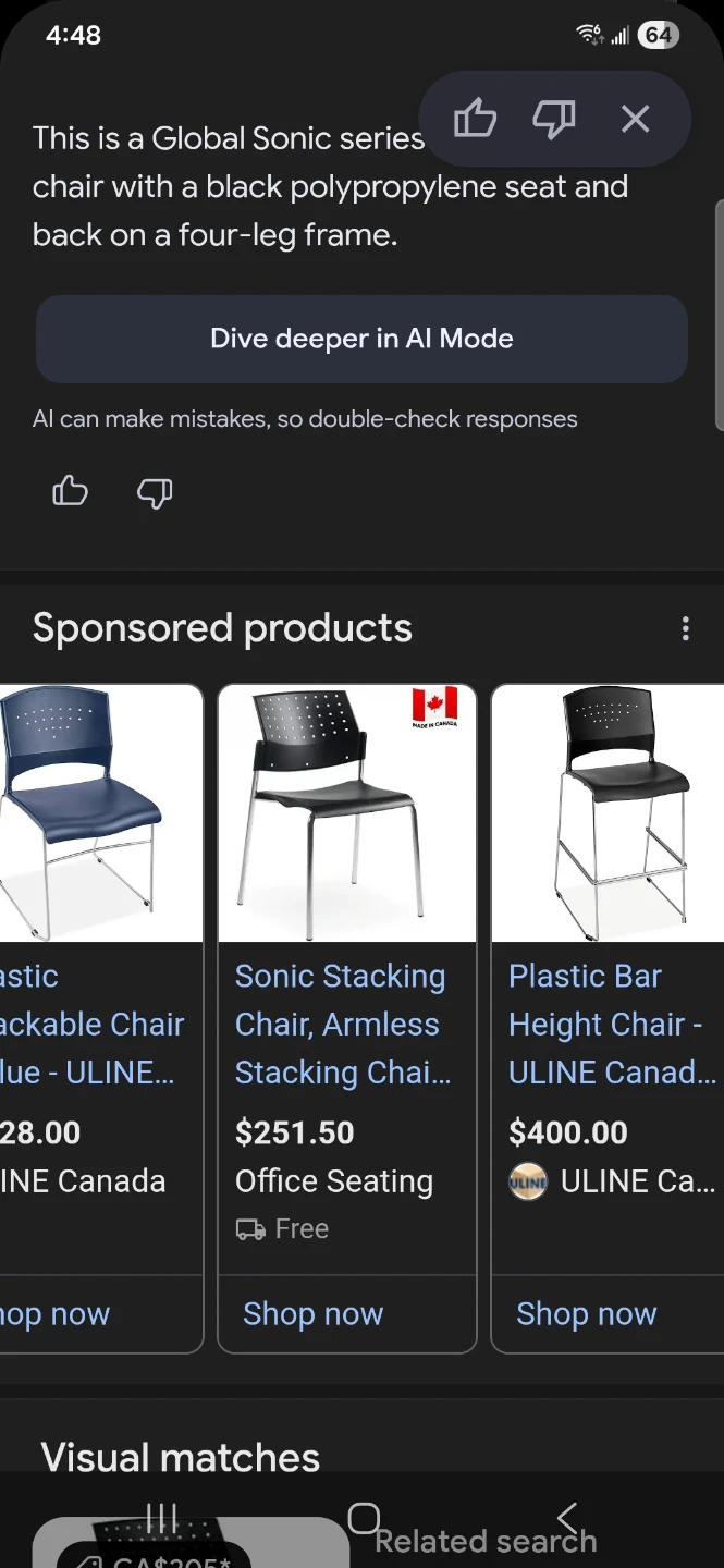 Global Sonic Series Stacking Chair - photo 2