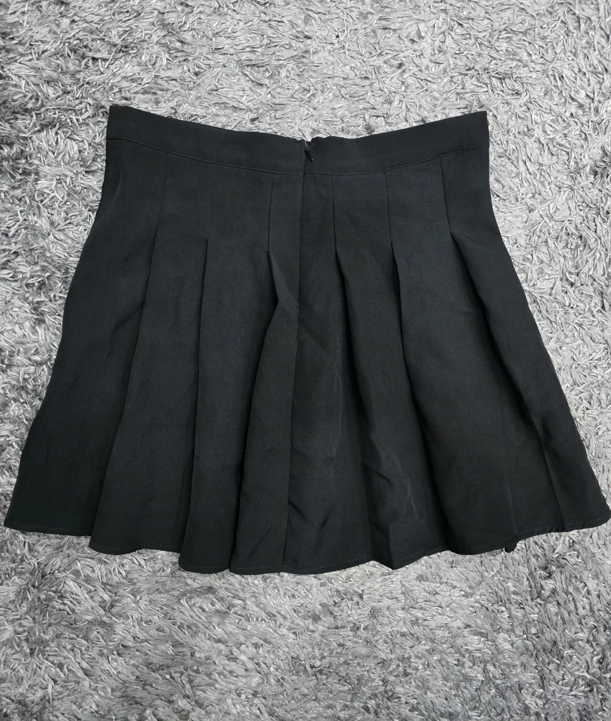 Black Pleated Skirt with Chain Detail, Grunge - photo 2