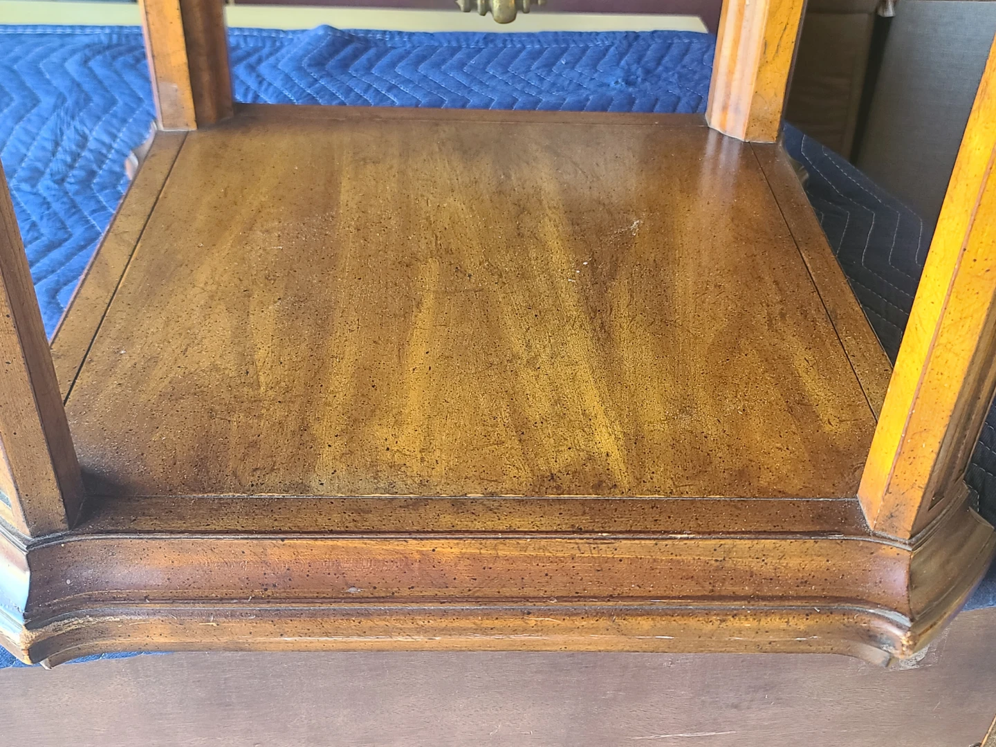 Vintage Wood End Table with Drawer - photo 5
