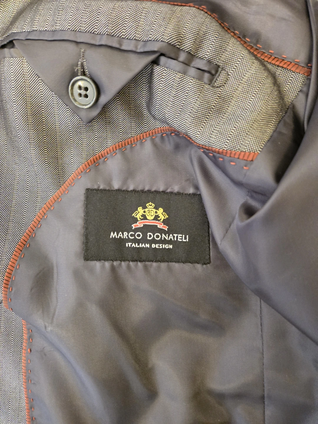 Men's Marco Donatelli Grey Pinstripe Suit - 40R - photo 5