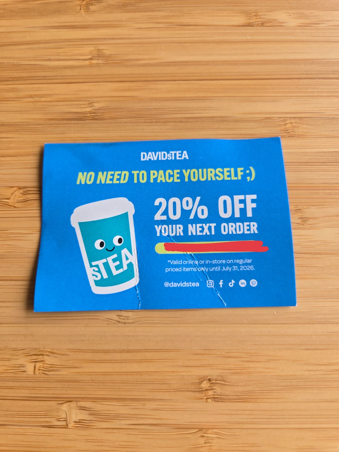 DAVIDsTEA 20% Off Coupon - Valid until July 31, 2026