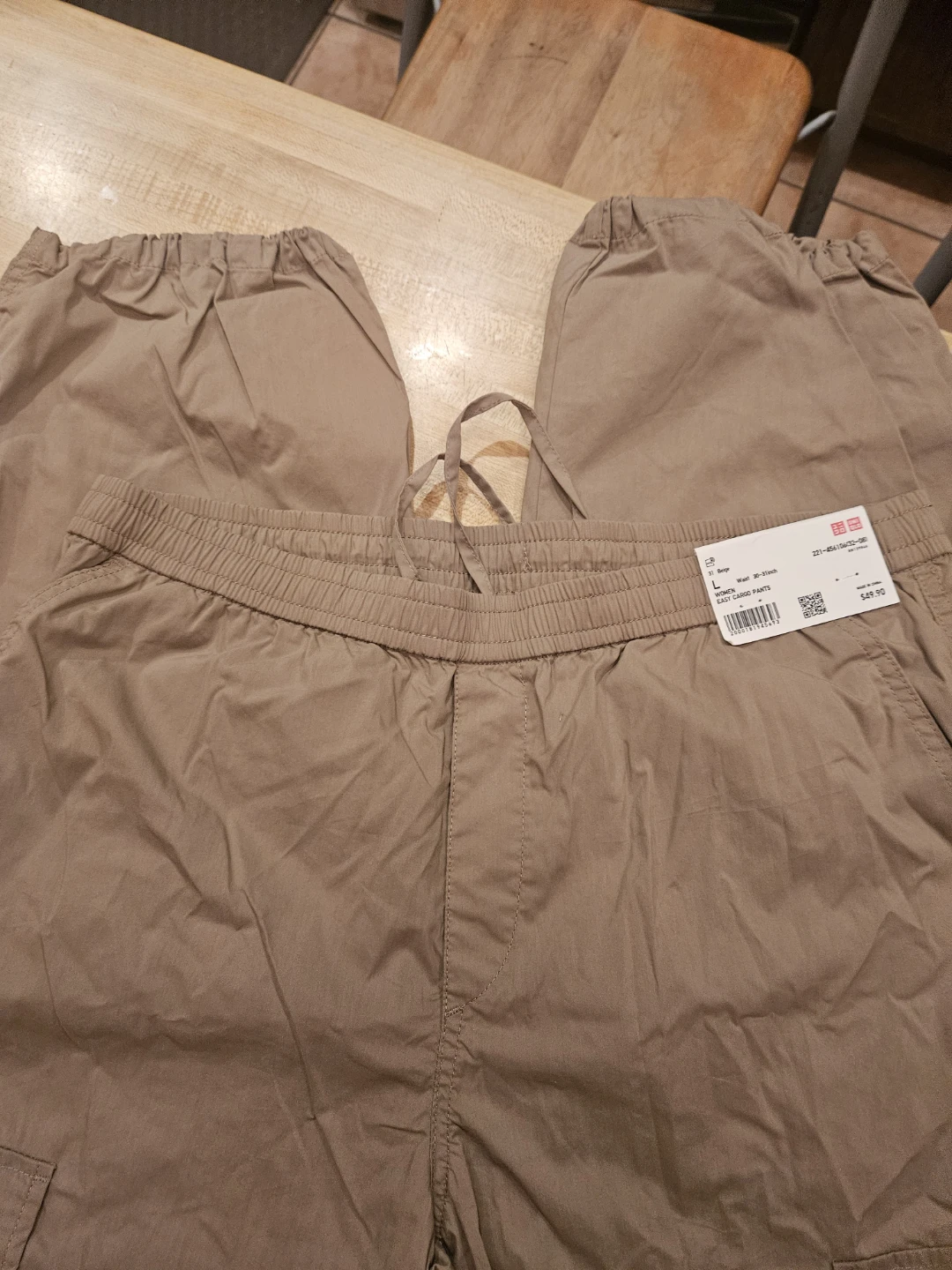 Uniqlo Cargo Pants Tan Women's Size L. - photo 2