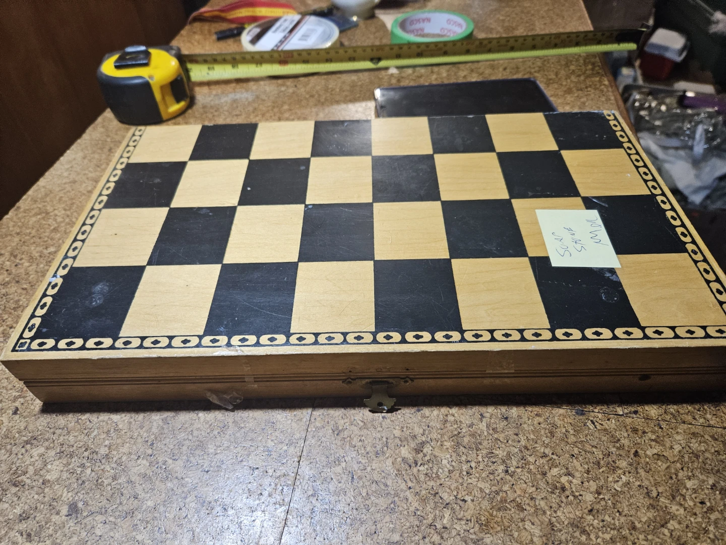 Wooden Chess Set with Stone Pieces - photo 2