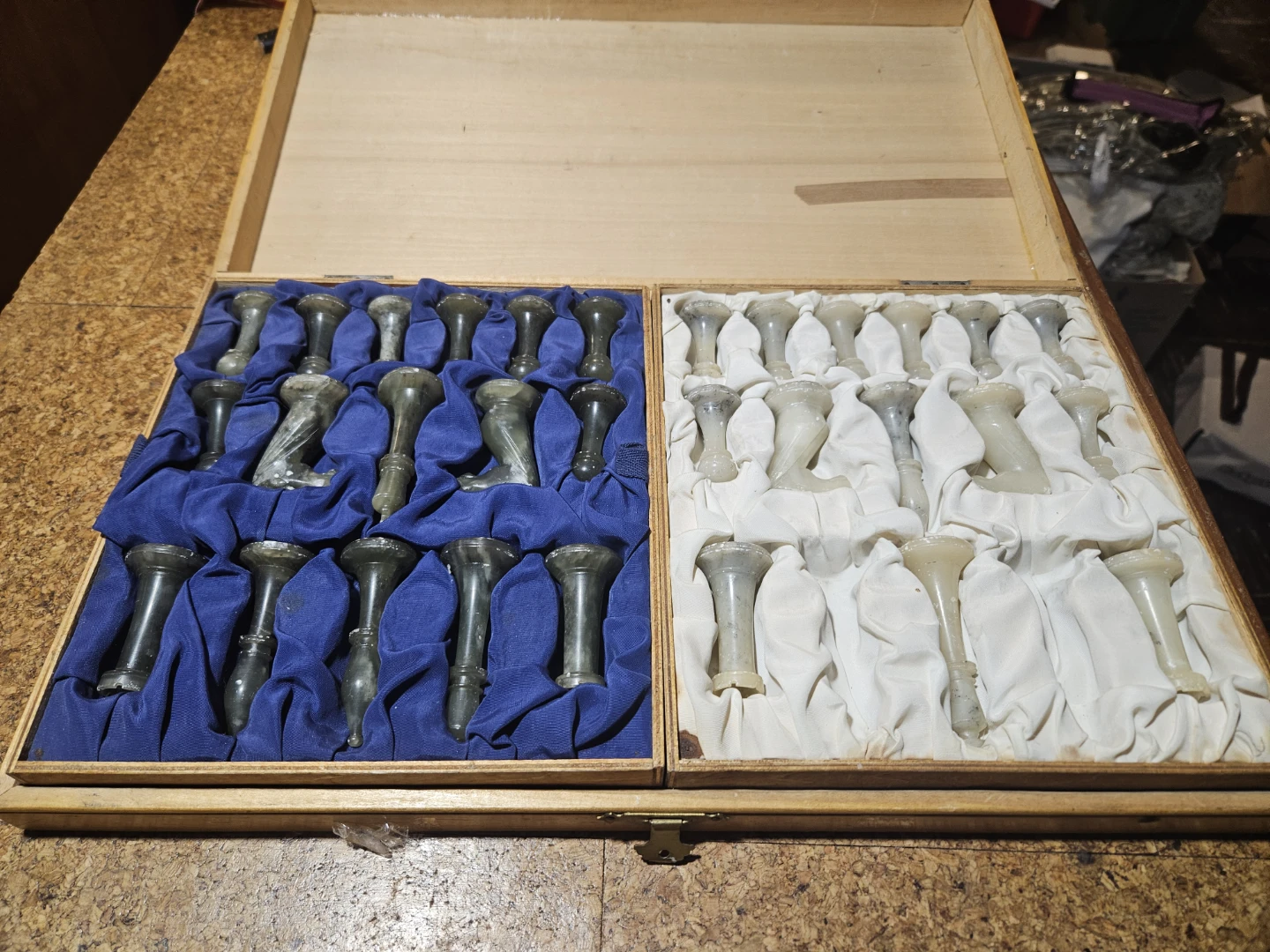 Wooden Chess Set with Stone Pieces - photo 3