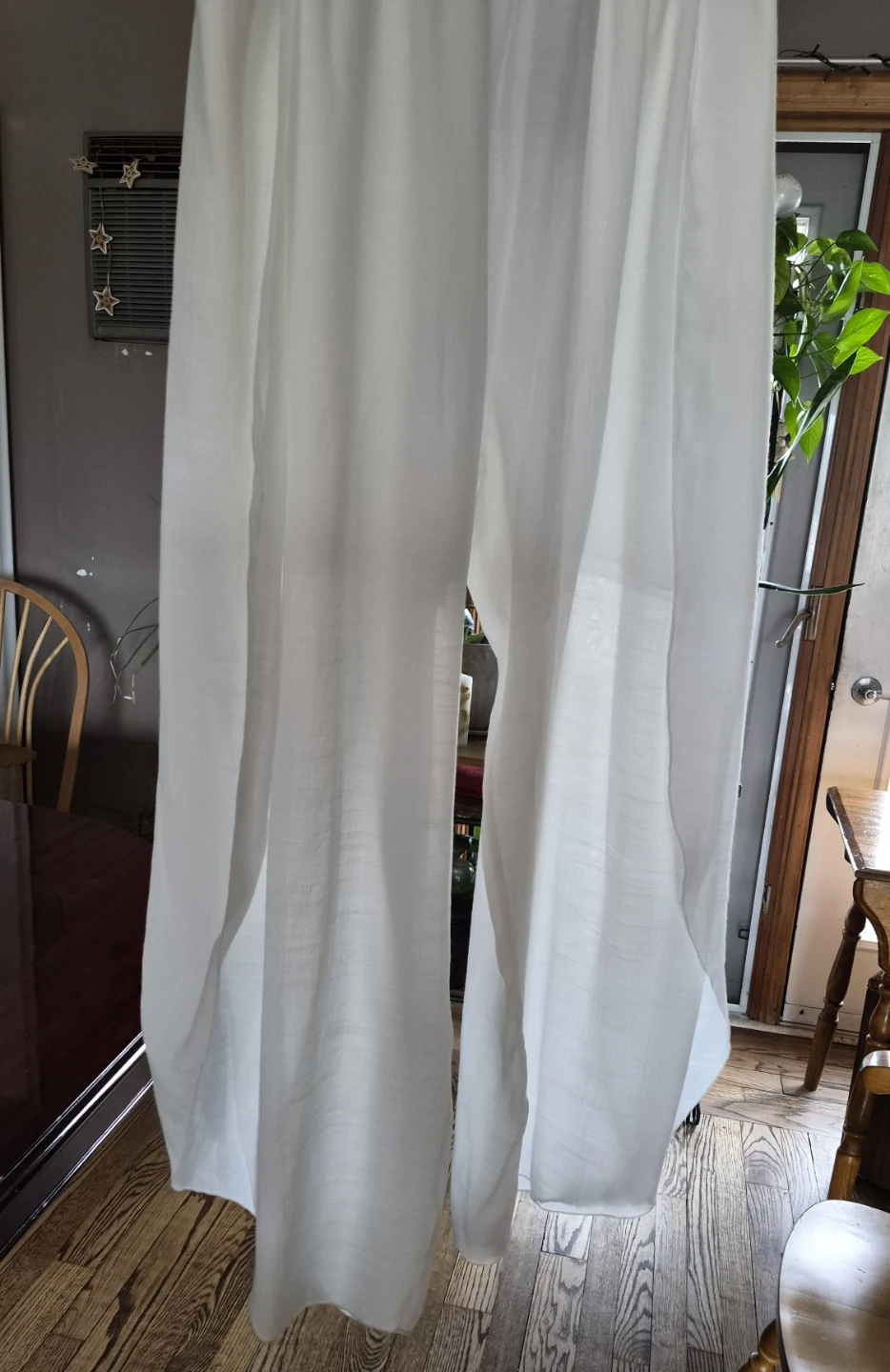 XL Off-White Wide Leg Gauze Pants - photo 3