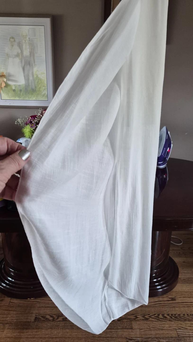 XL Off-White Wide Leg Gauze Pants - photo 5