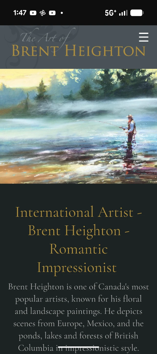 International Artist Brent Heighton "Rising" Signed, Framed