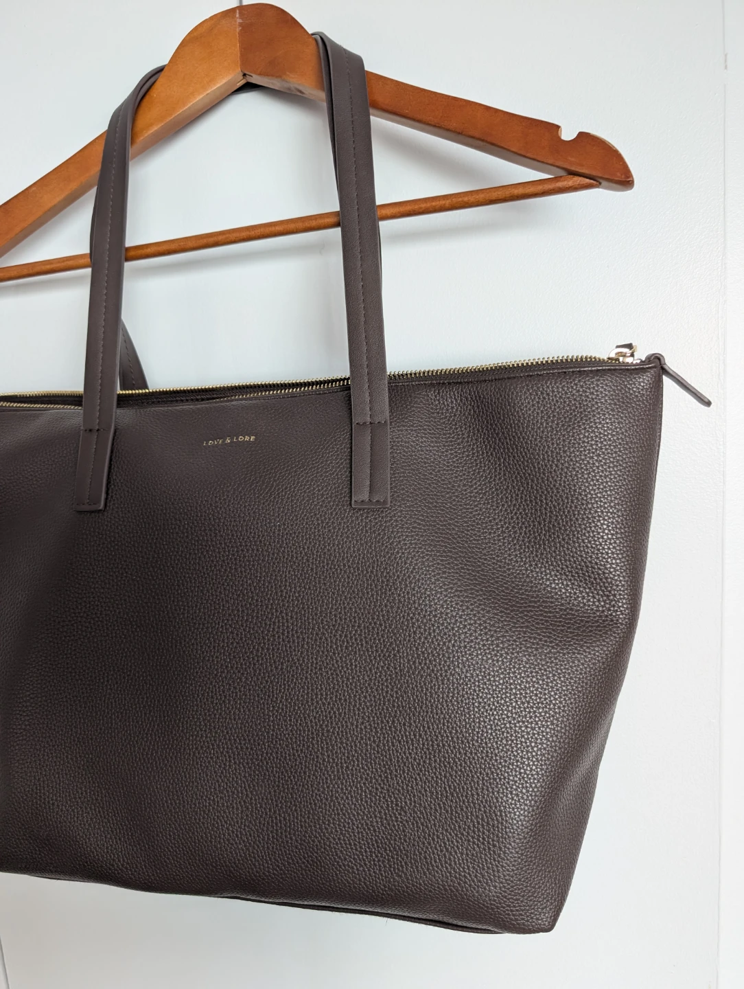 Zip Tote, chocolate brown colour - photo 2