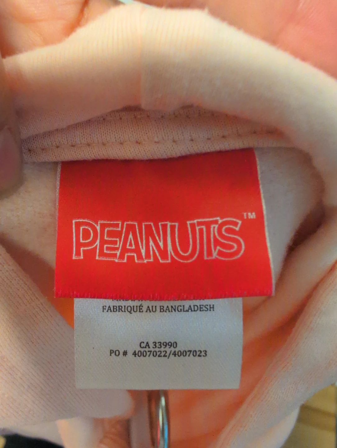 Peanuts Snoopy Athletic Dept. Hoodie - Pink - M/M (10-12) - photo 5