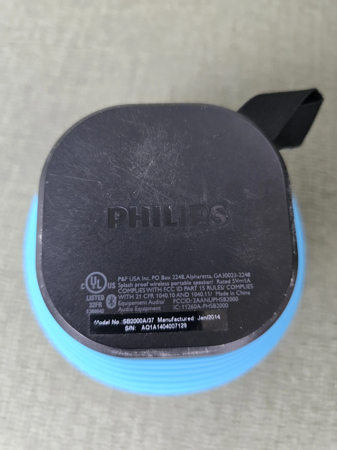 Philips Splash Proof Wireless Portable Speaker SB2000A - photo 5