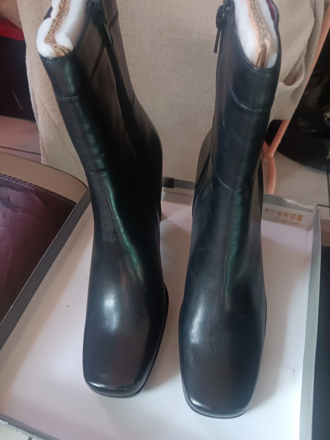 Nine & Company Black Leather Heeled Boots