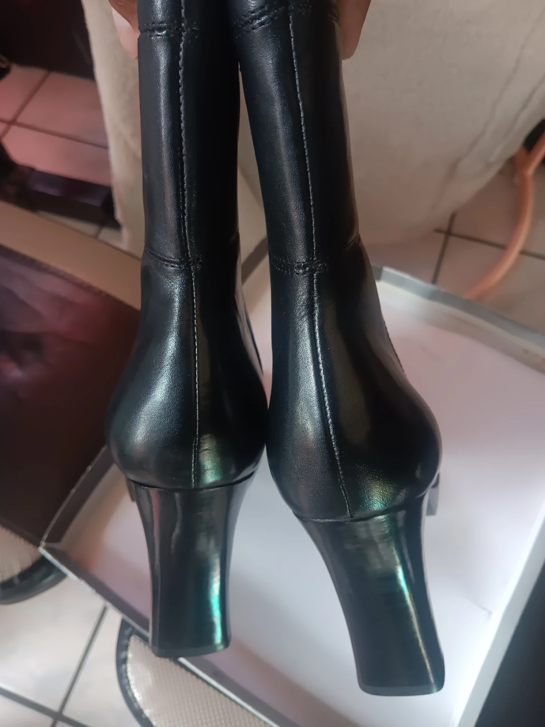 Nine & Company Black Leather Heeled Boots - photo 2