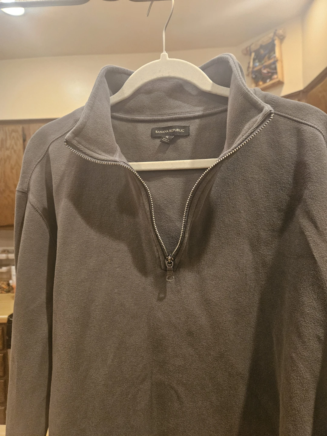 Banana Republic Men's 1/4 Zip Pullover Sweatshirt XL - photo 3